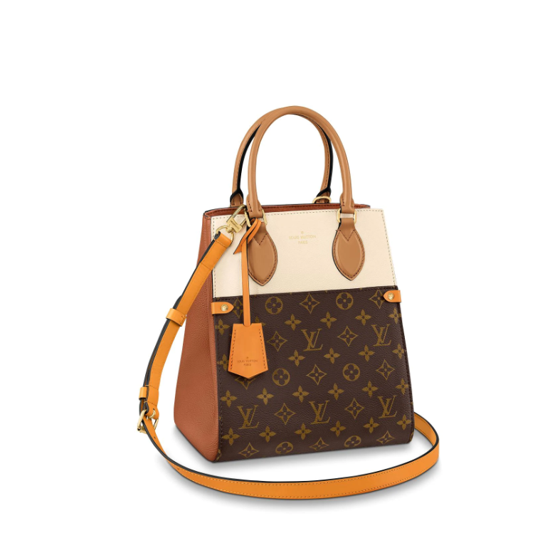 LV M45376 M45409 棕黄/奶白色 FOLD TOTE 中号手袋