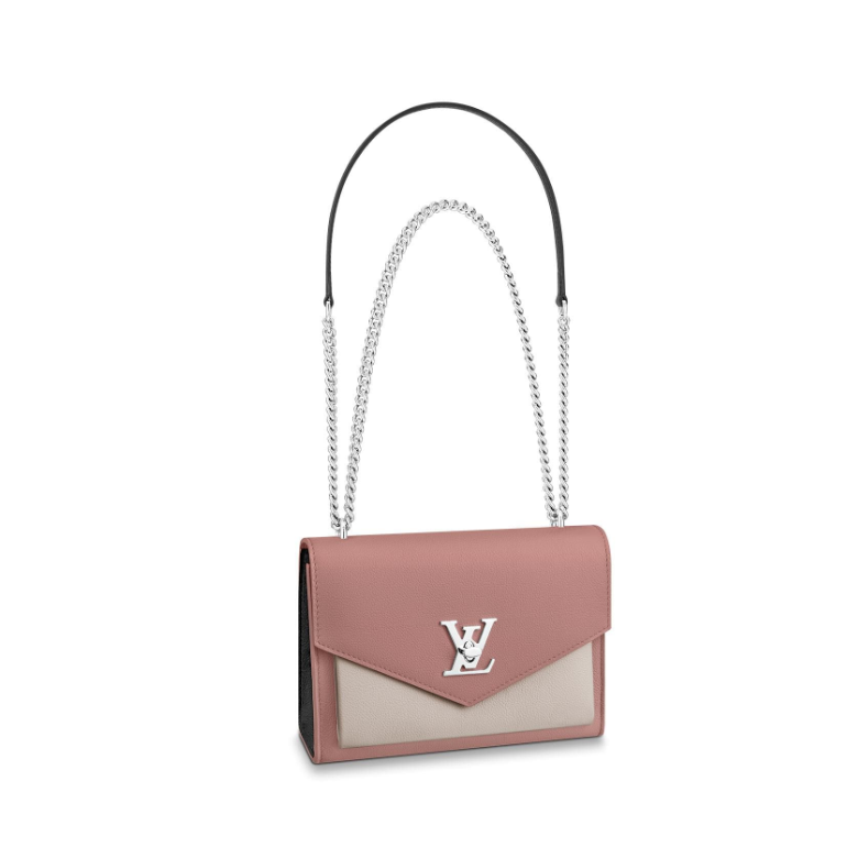 LV M52777 玫瑰芭蕾粉/纯白色 MYLOCKME BB 手袋