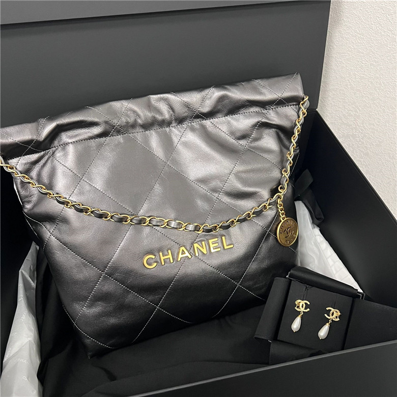 CHANEL 22bag 银灰色小号