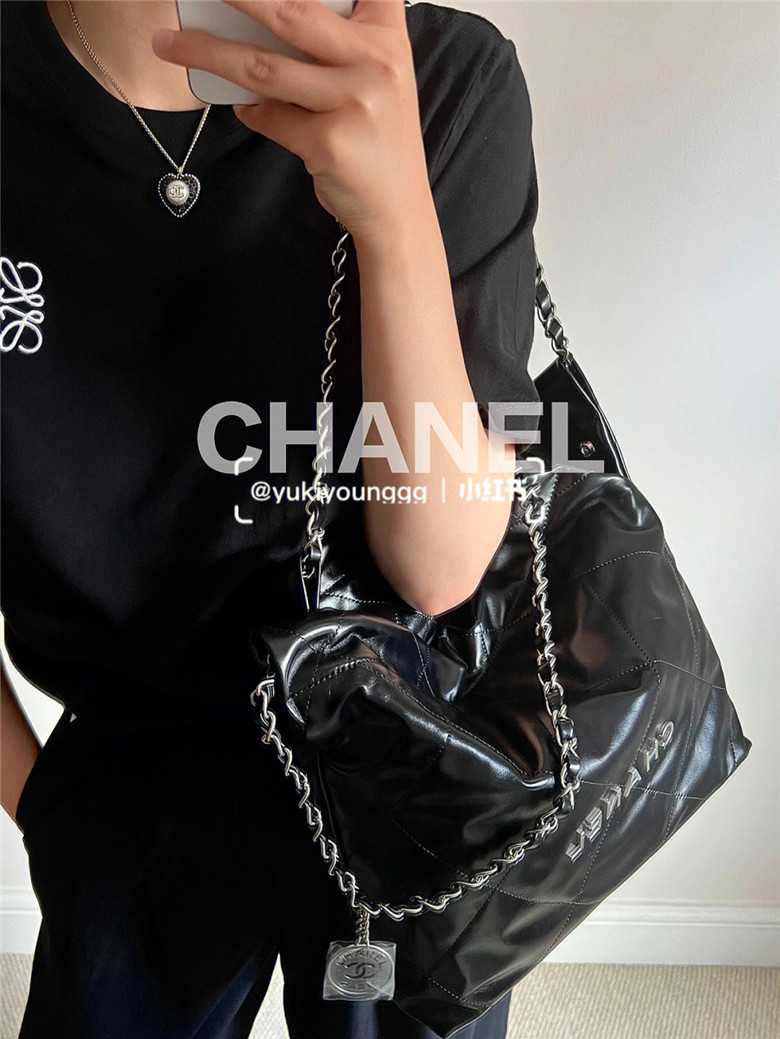 Chanel 22B，22bag黑银绝绝子！