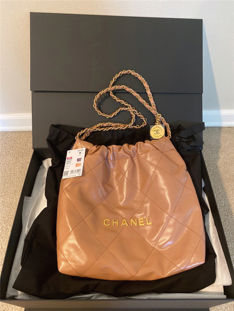 最美焦糖色Chanel 22bag