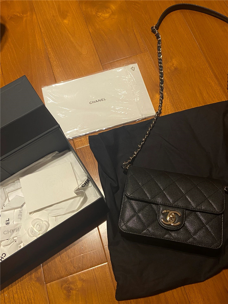 Chanel like a wallet香奈兒荔枝黑牛皮開箱