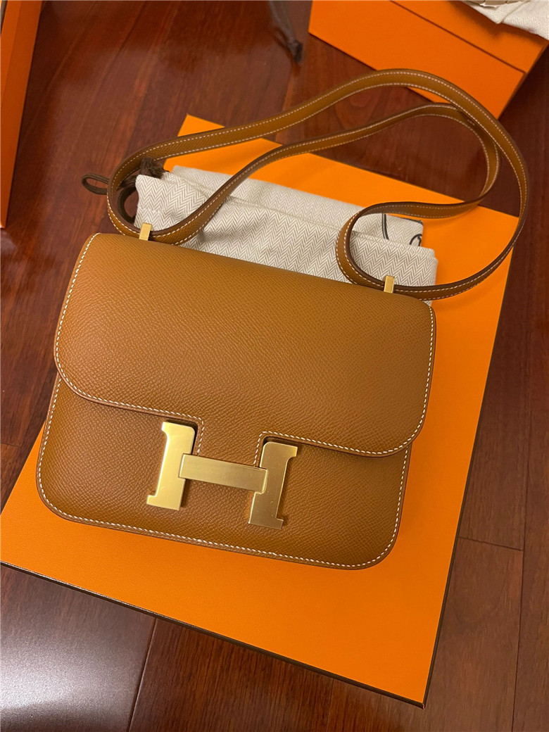 爱马仕Hermes 康康19金棕色真的耐看