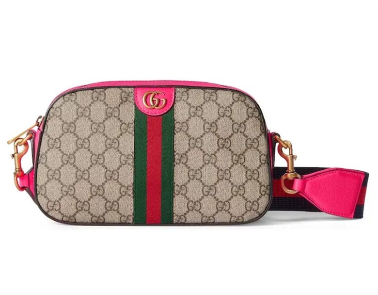GUCCI 752591 FADIC 9759 紫红色  Ophidia系列 小号斜挎手袋