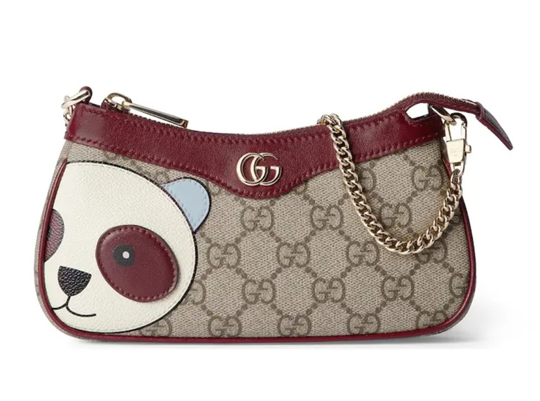 GUCCI 818763 FAEEO 8575 饰熊猫细节GG迷你手袋