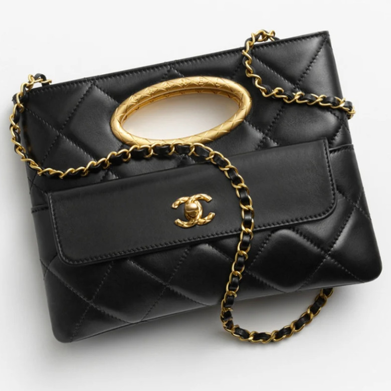 Chanel AS5038 黑色 羊皮革 晚宴包