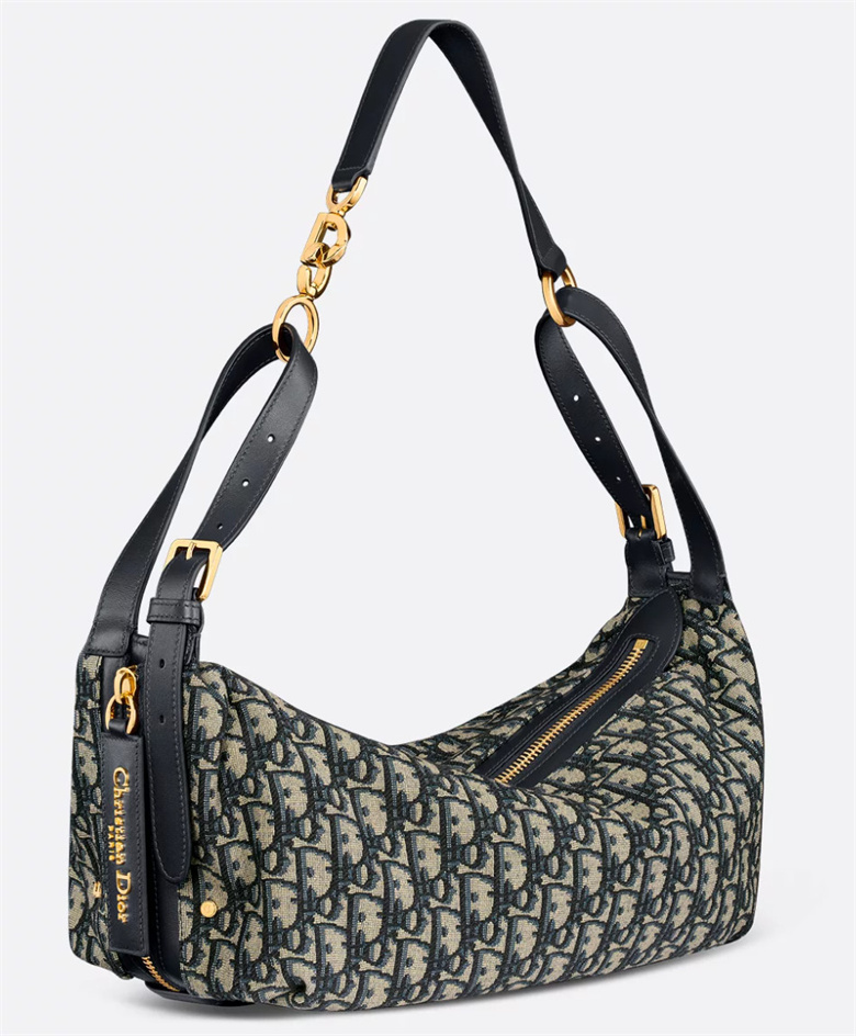 救命！Dior M2417UTZQ_M928 D-Journey 蓝色印花面料  中号手袋 饺子包让我背叛了黑色党💙